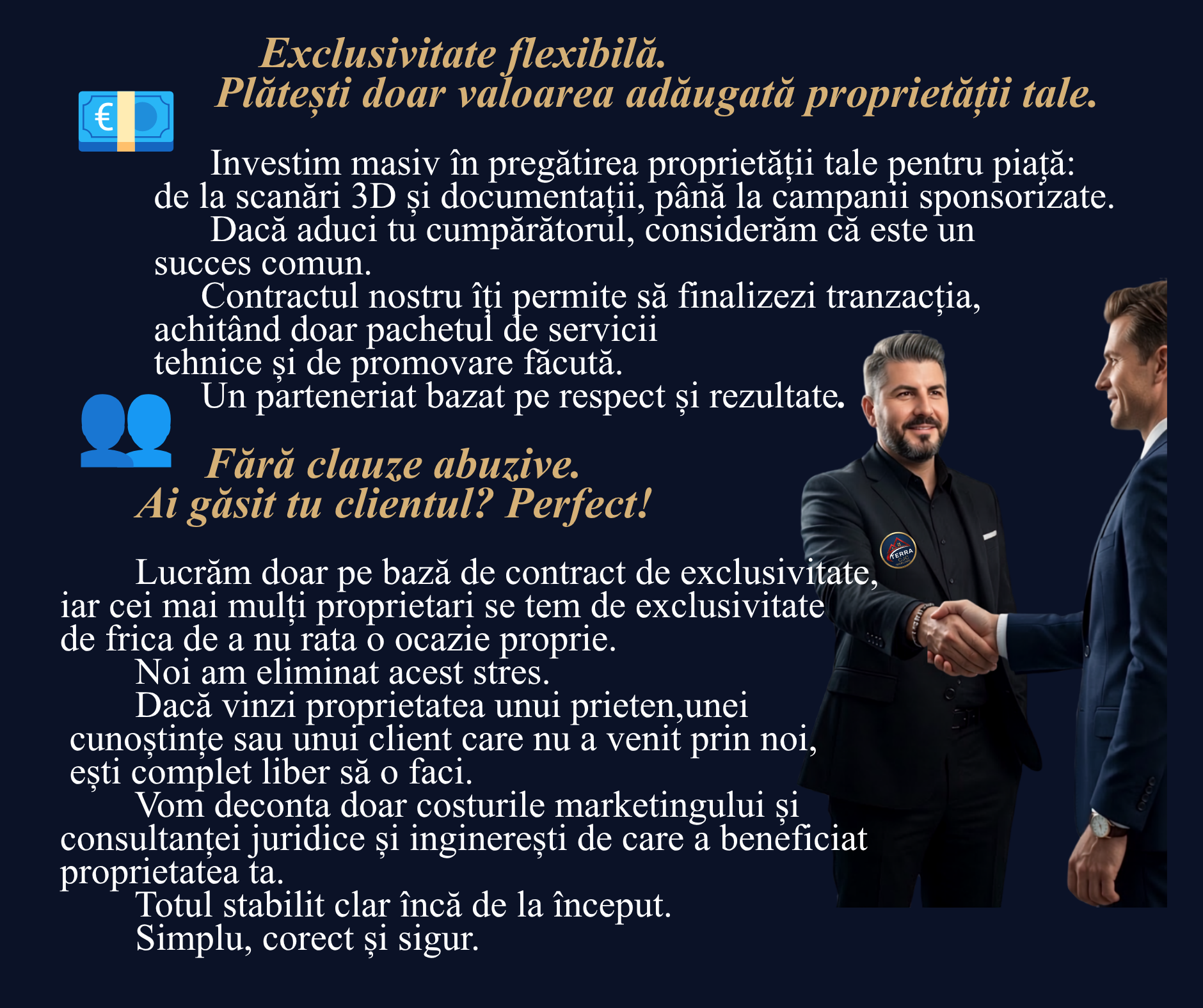 Exclusivitate flexibilă fără clauze abuzive și costuri transparente