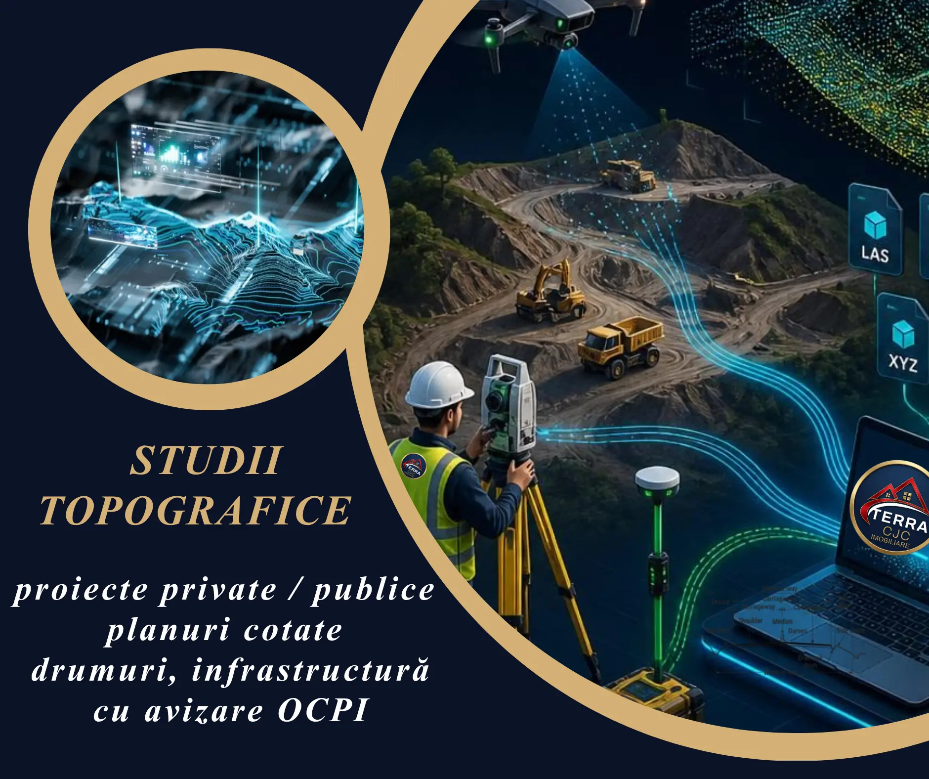 Studii topografice pentru proiecte private și publice în Neamț