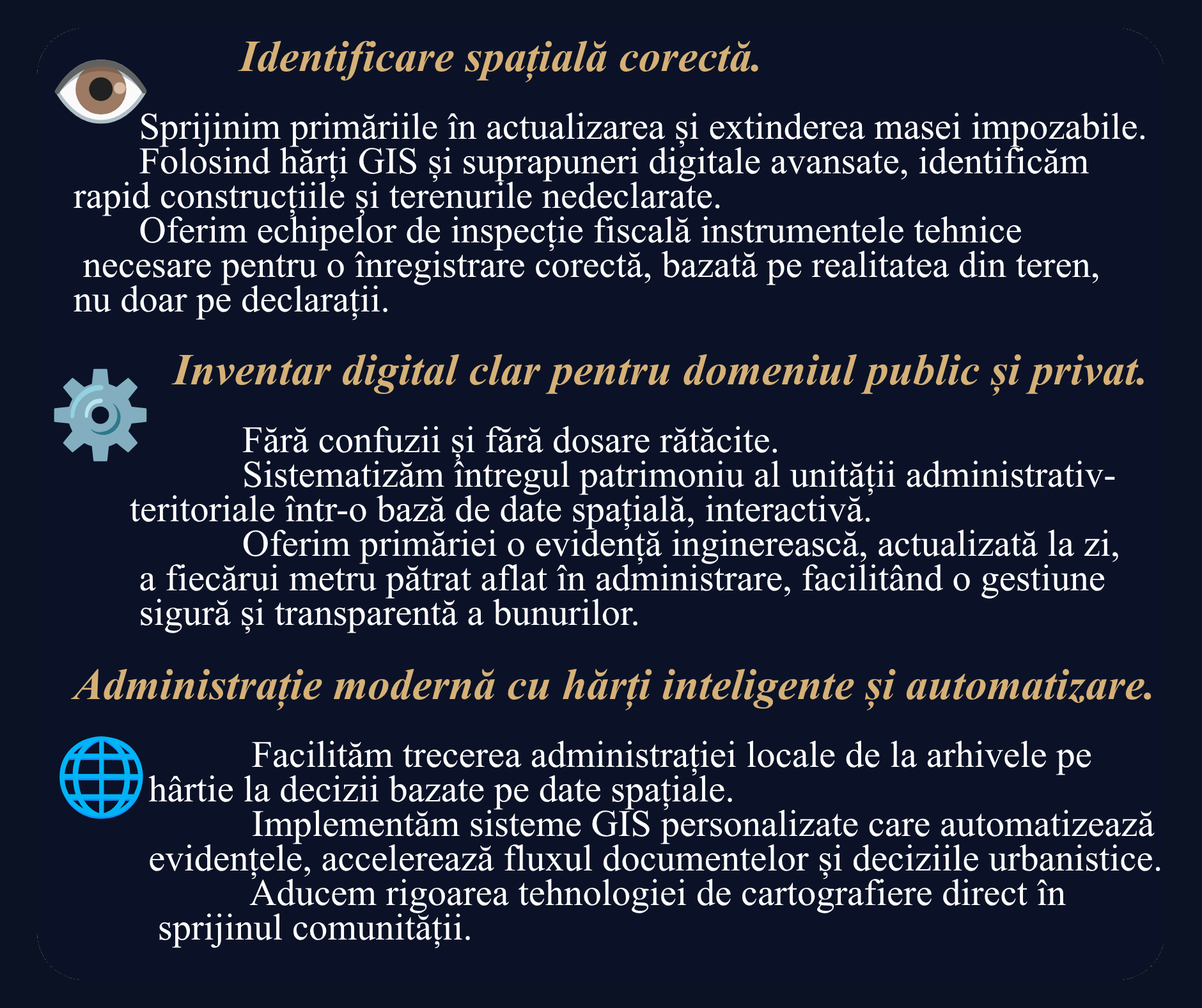 Aplicații GIS pentru identificare spațială, inventar digital și automatizarea administrației