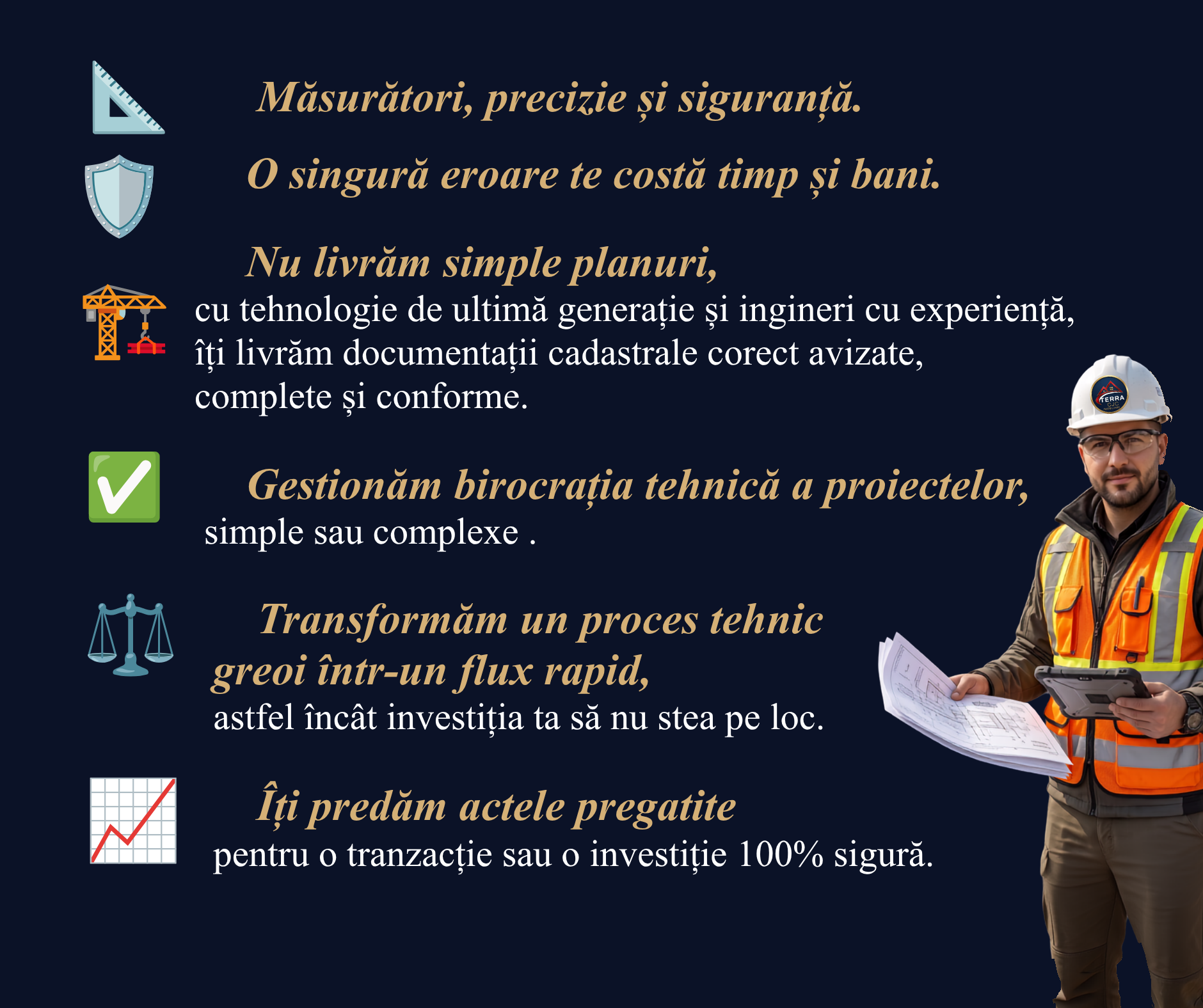 Măsurători precise, siguranță și livrare rapidă a documentației cadastrale