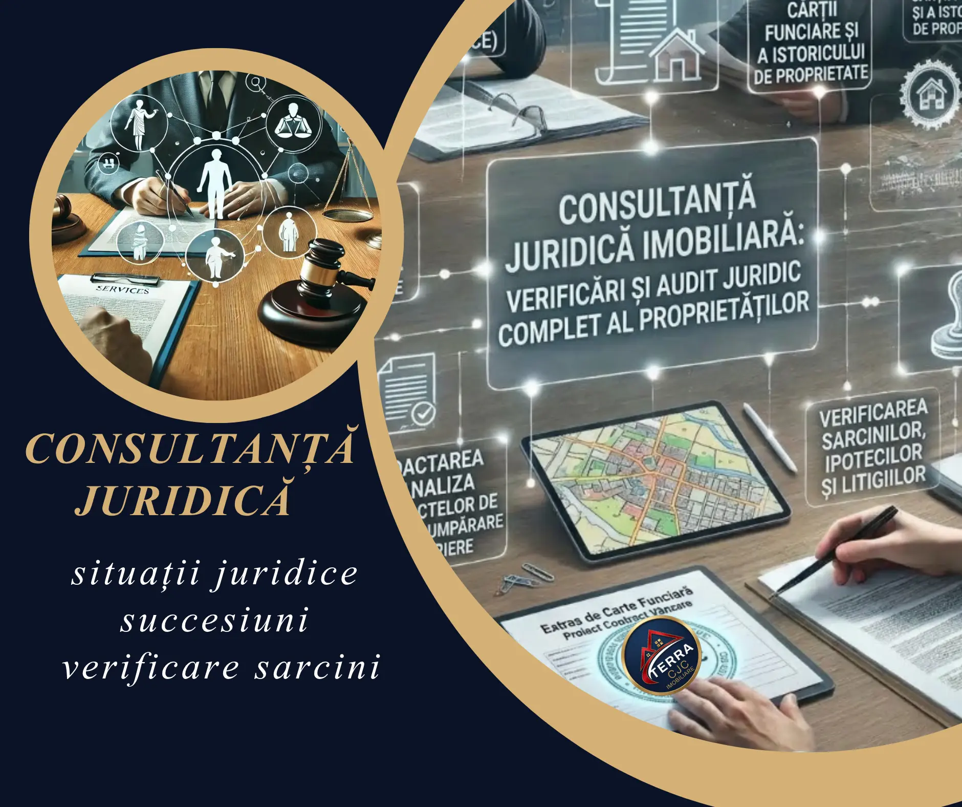 Consultanță juridică TERRA CJC: situații juridice, succesiuni și verificare sarcini