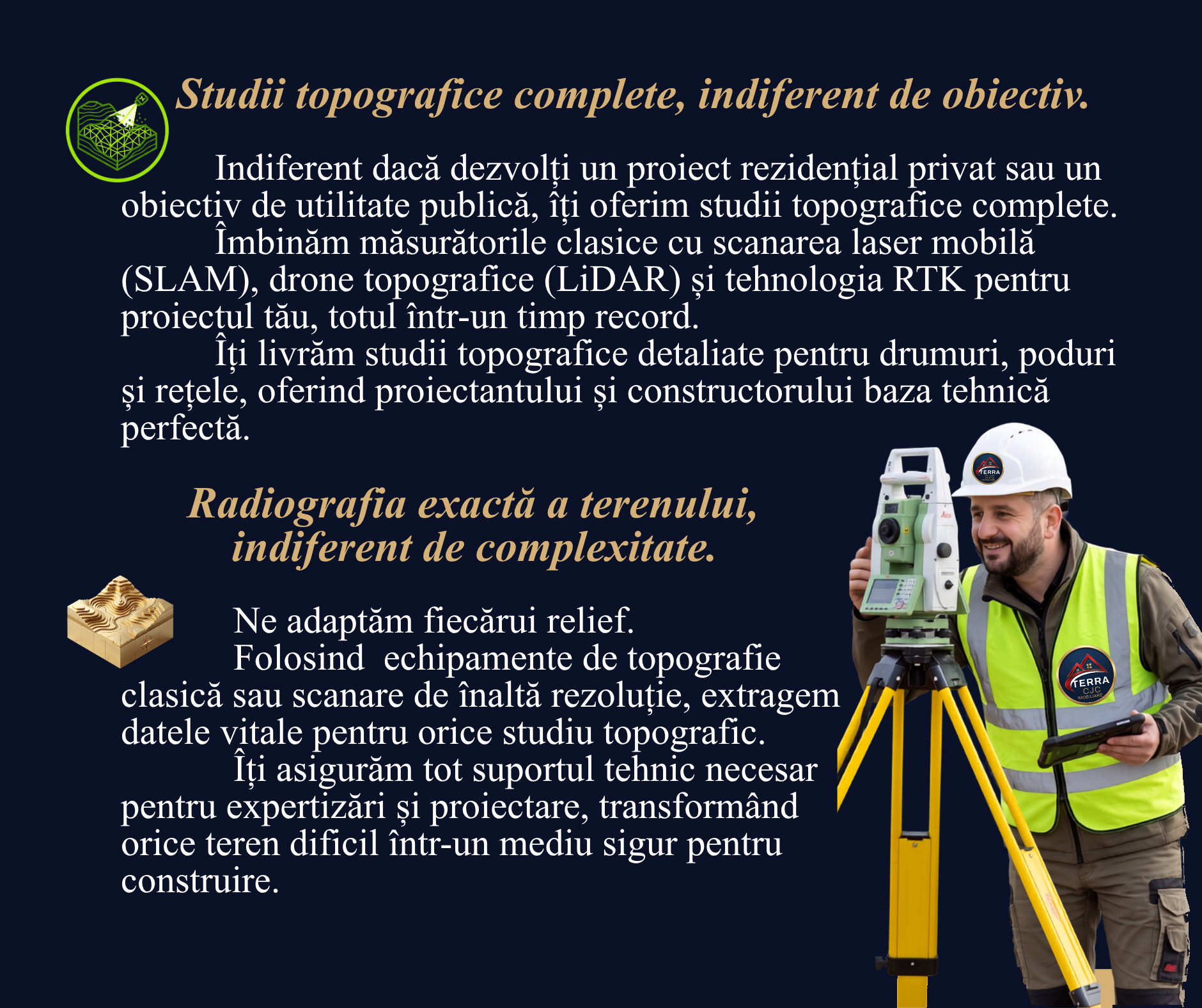 Studii topografice complete cu echipamente moderne și avizare OCPI