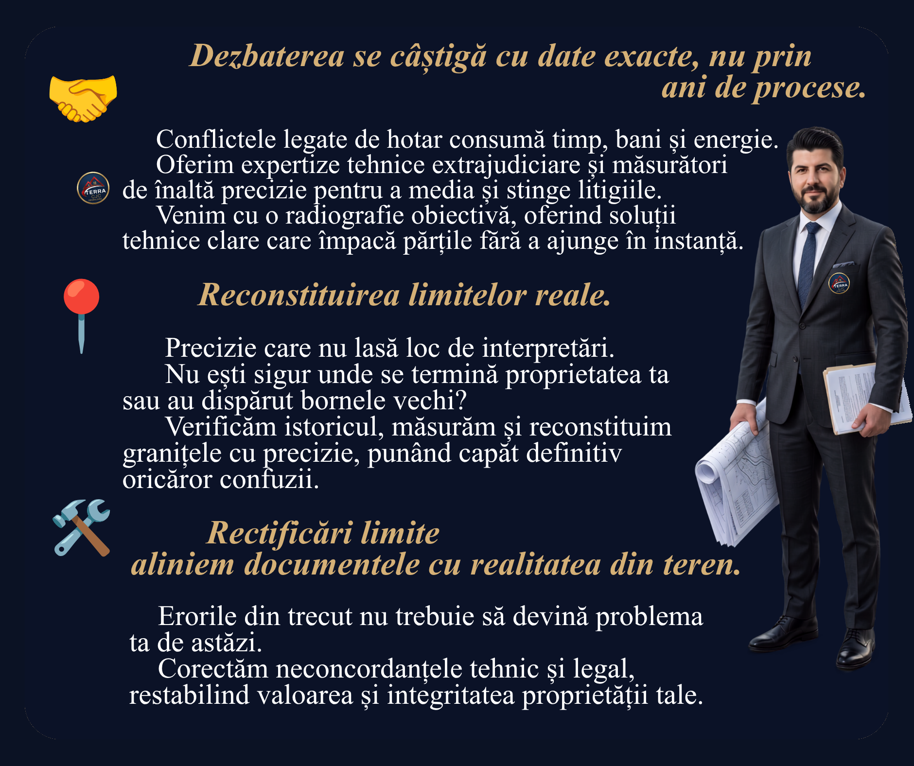 Soluții tehnice pentru stingerea litigiilor și rectificarea limitelor